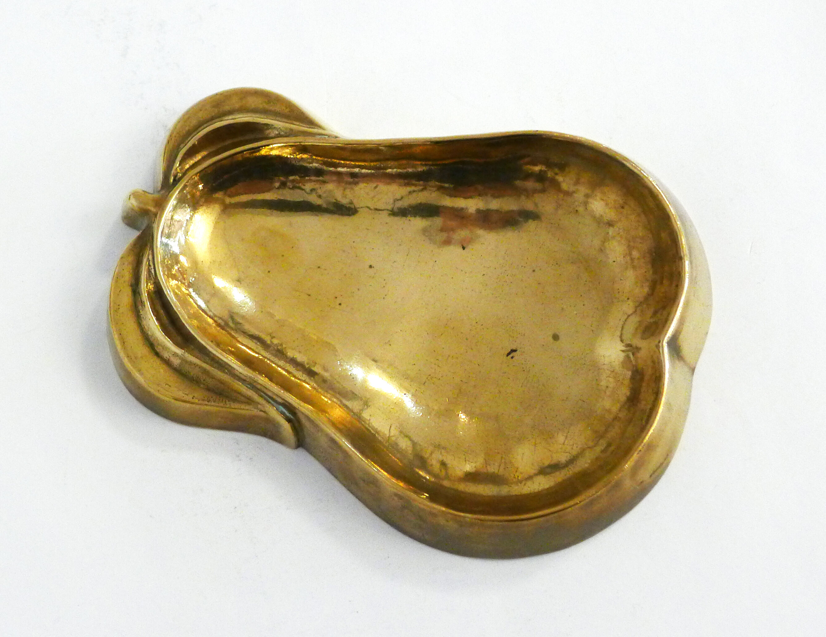 Brass pear ashtray