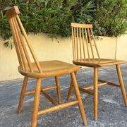 2 IKEA mid-century chairs in the style of Yngve Ekström's "Pinocchio"