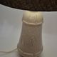 Rare Swedish decorative table lamp by Whiting, in white glazed ceramic, by Maggie Wibom.