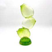 Vase Cactus Sculptural - Murano - Verre Bullicante - Vert vibrant