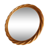 Mirror round rattan vintage 45cm diameter