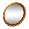 Mirror round rattan vintage 45cm diameter