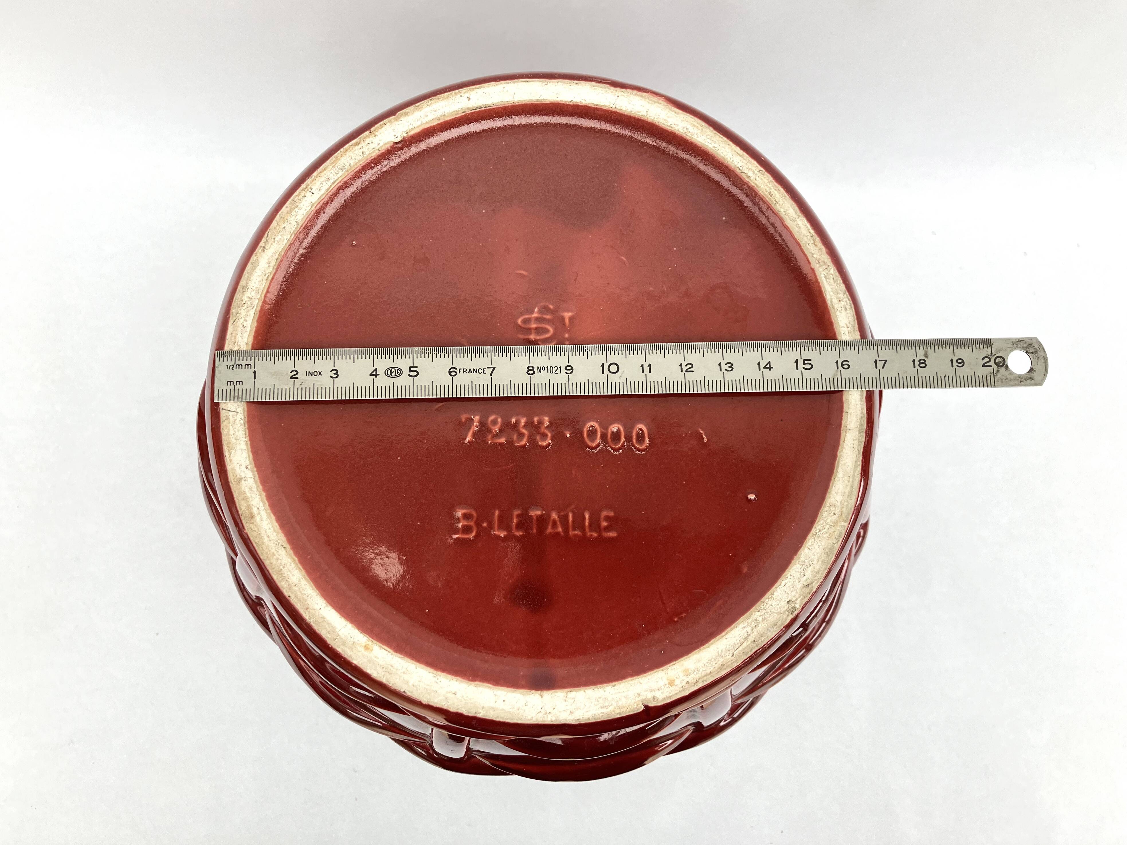 Saint-Clément ceramic planter • B. Letalle • Circa 1950 • 21x26