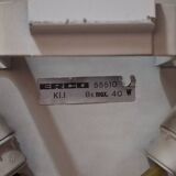 Erco large oval wall light with mirror in melted ice acrylic, 1970s