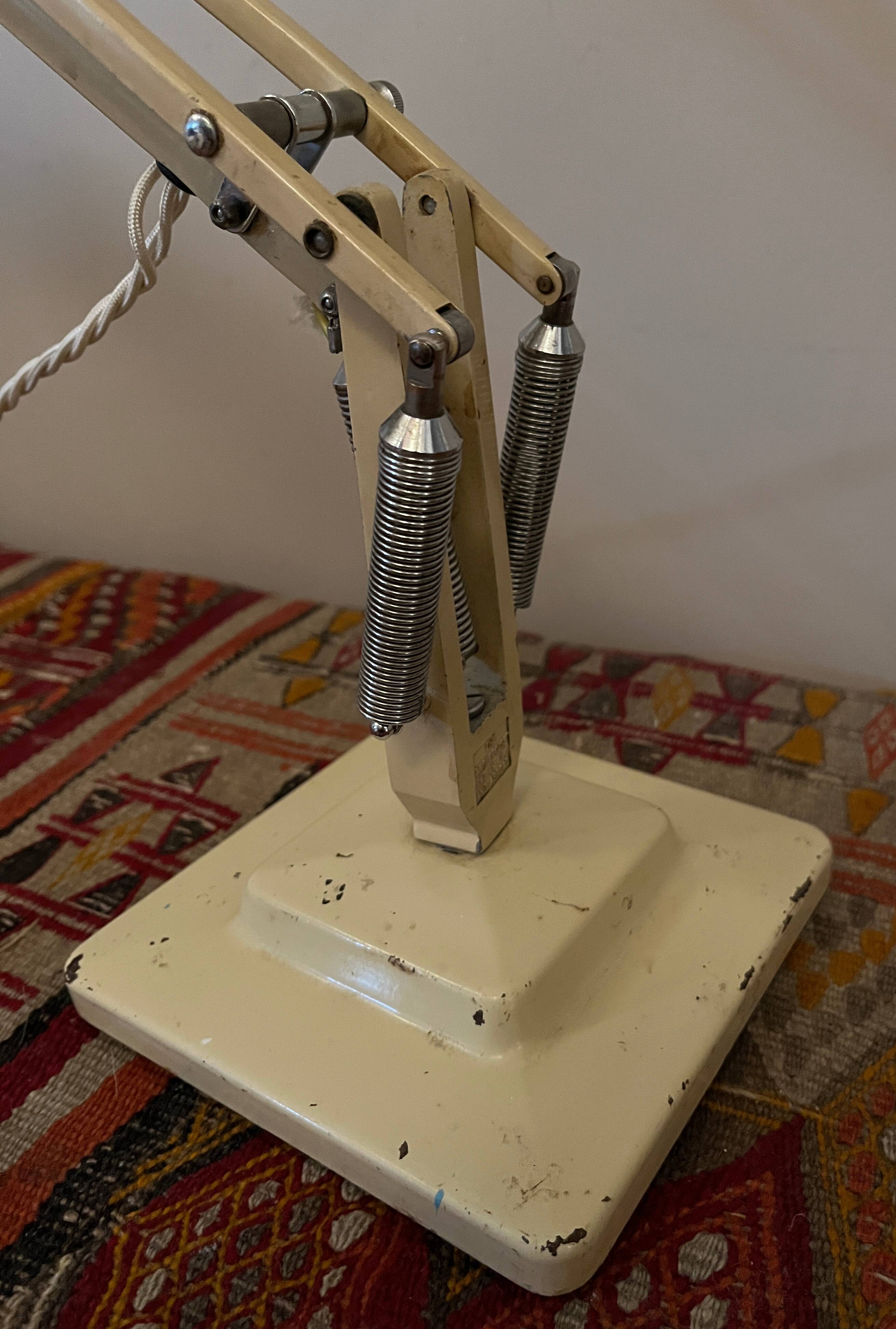 Lampe Anglepoise originale par Herbert & Sons vers 1930/40 couleur sable