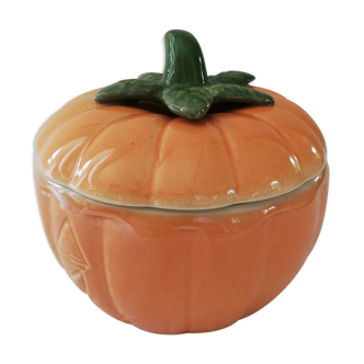 Vintage ceramic pot pumpkin shape