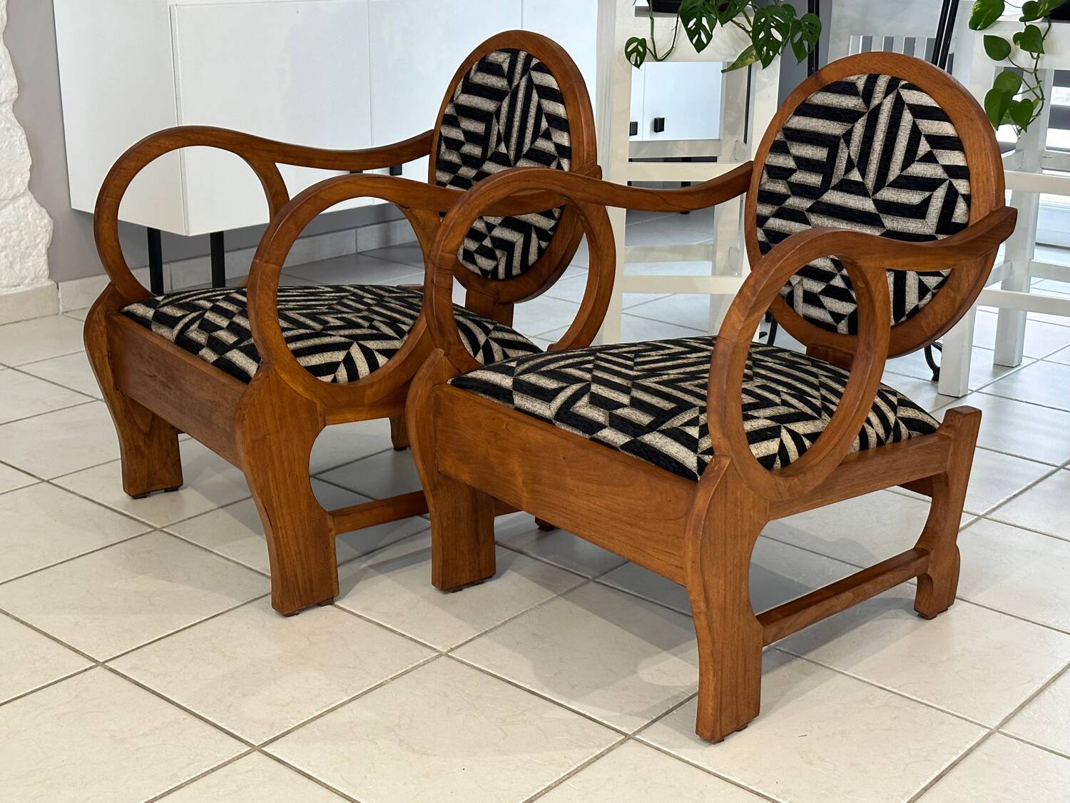 Pair of Art Deco armchairs by Hungarian designer Lajos Kosma, 1930s