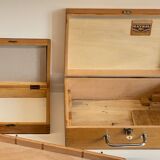 3 vintage dovetail wooden boxes
