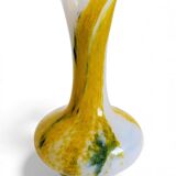 Cristallerie de Clichy White Opaline Pitcher Vase, Handmade in France