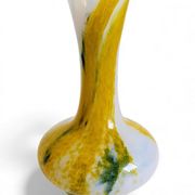 Cristallerie de Clichy White Opaline Pitcher Vase, Handmade in France