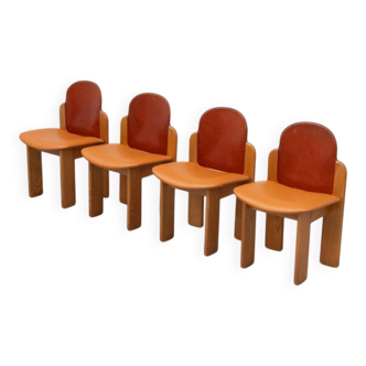Ensemble de 4 chaises de salle à manger de Silvio Coppola