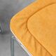 Set of 4 vintage Gastone Rinaldi chairs in chromed steel and yellow fabric, 1970s modernism