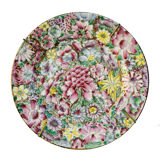 Chinese porcelain plate gold gold decorated with a thousand flowers Qianlong