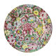 Assiette chinoise en porcelaine rose doré or à décor mille fleurs Qianlong