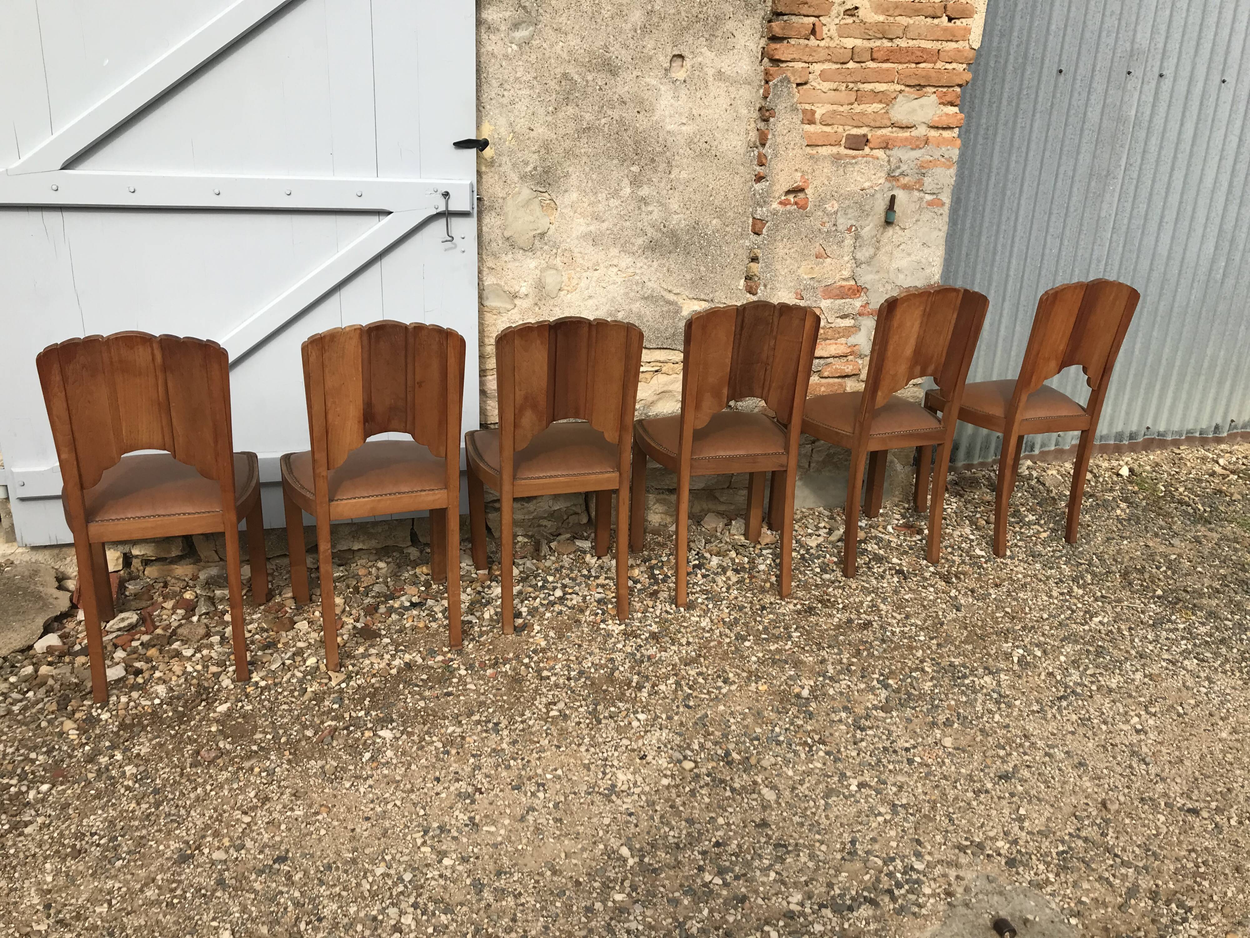 6 chairs art deco