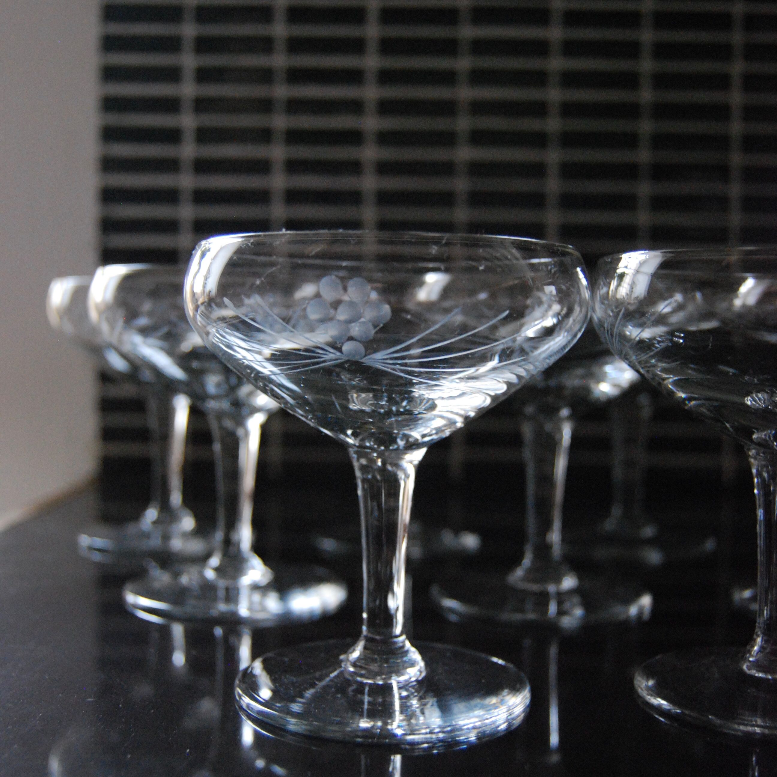 Old champagne cups