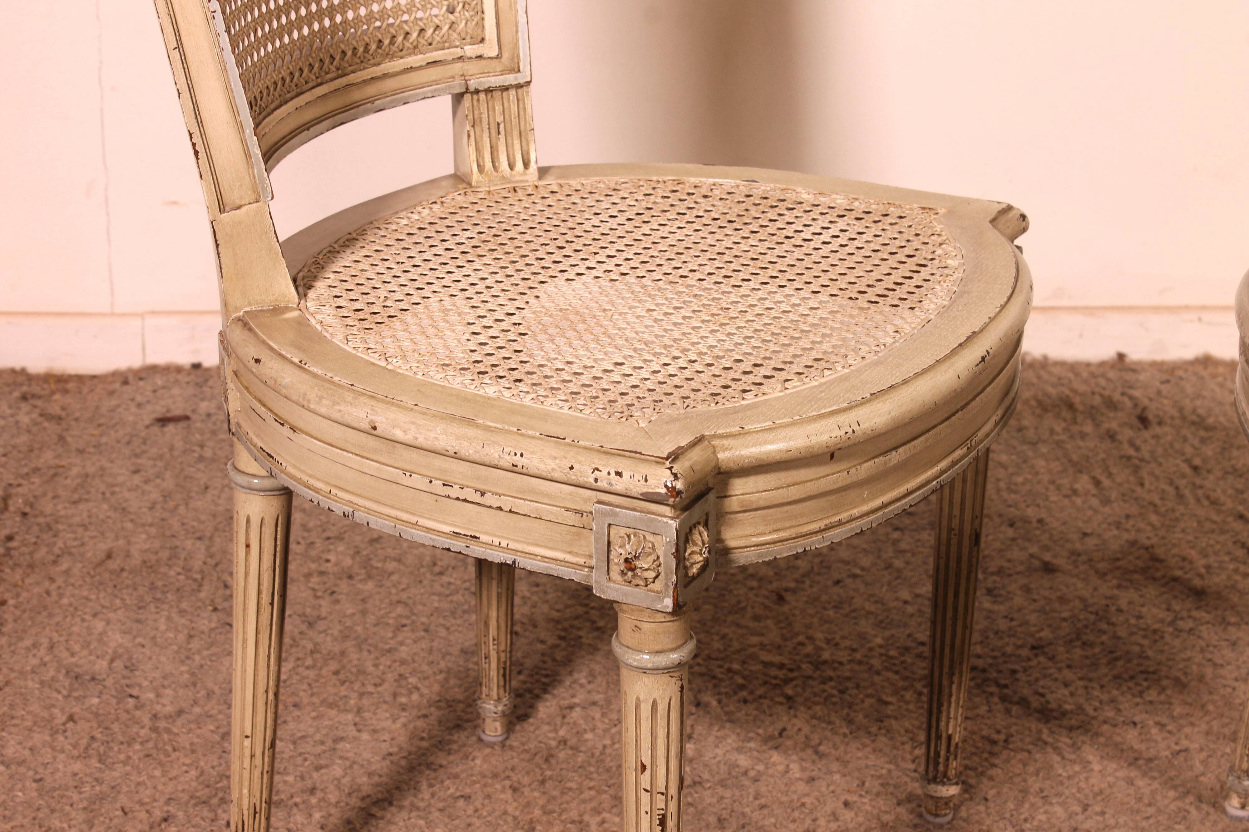 Set Of 12 Louis XVI Style Chairs In Polychrome Wood - 19th Century