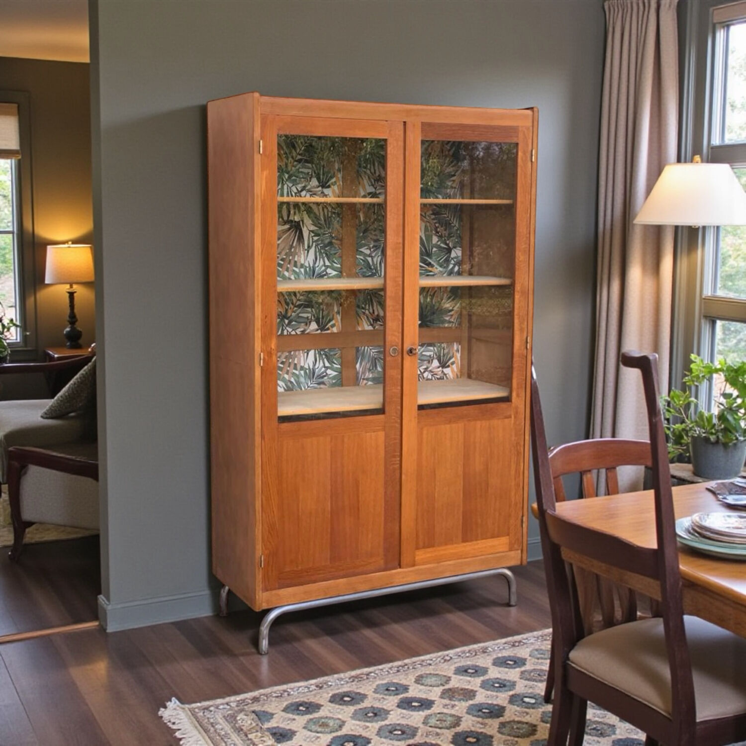 Glass cabinet from a primary school, 1950.
