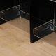 Vintage Space Age bookshelf in black and clear plexiglass – 1970