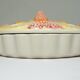 Magnificent fruit tart dish in slip signed "What's Vincent Cadeaux
