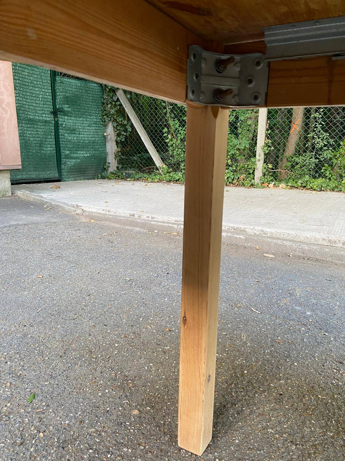 Scandinavian extendable dining table renovated in solid wood 180cm