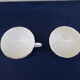 2 cups Gien earthenware breakfast pattern with orange wheat cob diam 12 cm