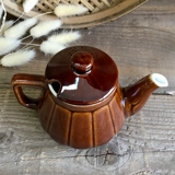 Vintage brown ceramic teapot