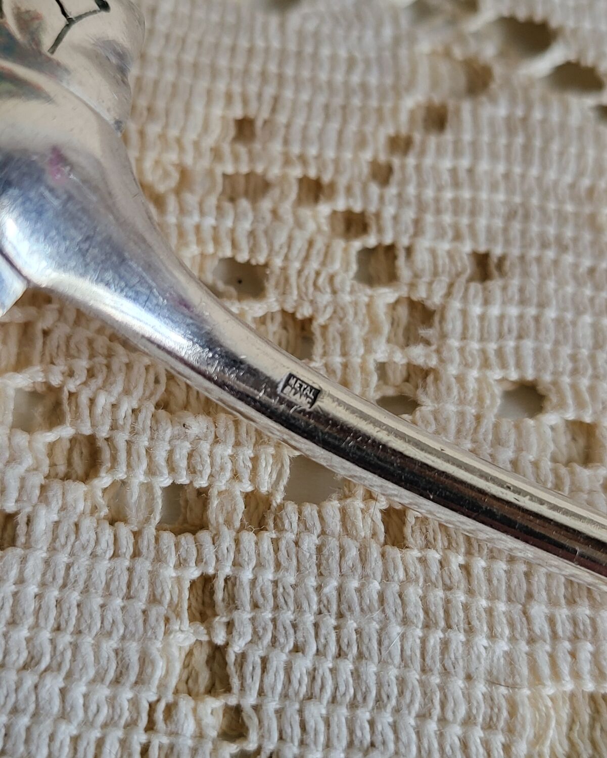 Silver-plated sugar spoon