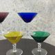 vintage 1970s martini glass set