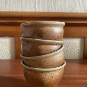 4 pyrite stone ramekins by Pierre Digan