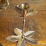 Brass flower candle holder