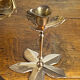 Brass flower candle holder