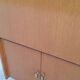 Library secretary of the 50s in blond oak compass feet