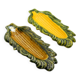 Set of 2 artisanal corn cobs in slurry from Portugal