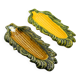 Set of 2 artisanal corn cobs in slurry from Portugal
