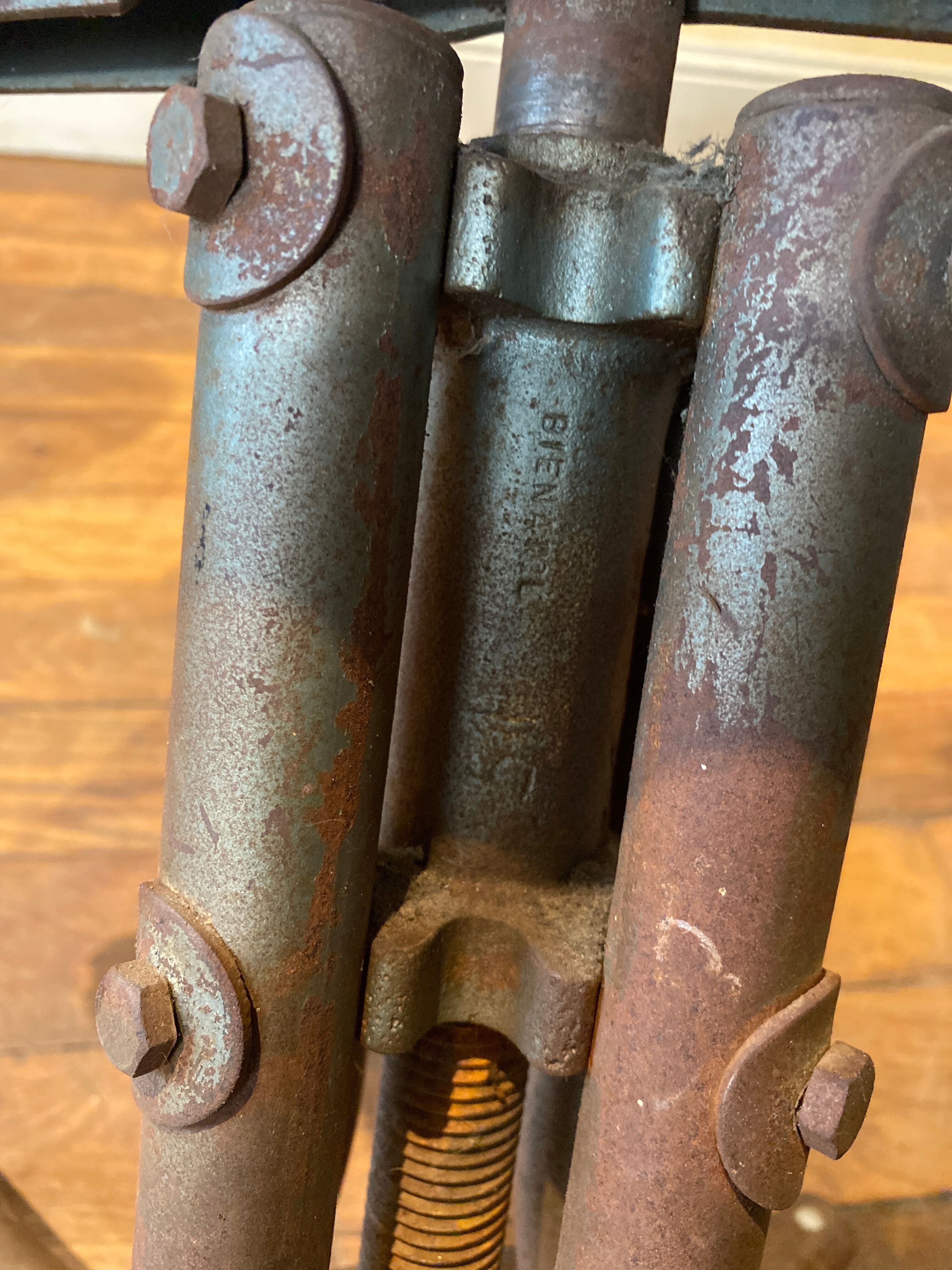 Bienaise industrial workshop chair green fabrics 1951