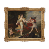 Antique painting allegory Flora and Zephyr from 18th century