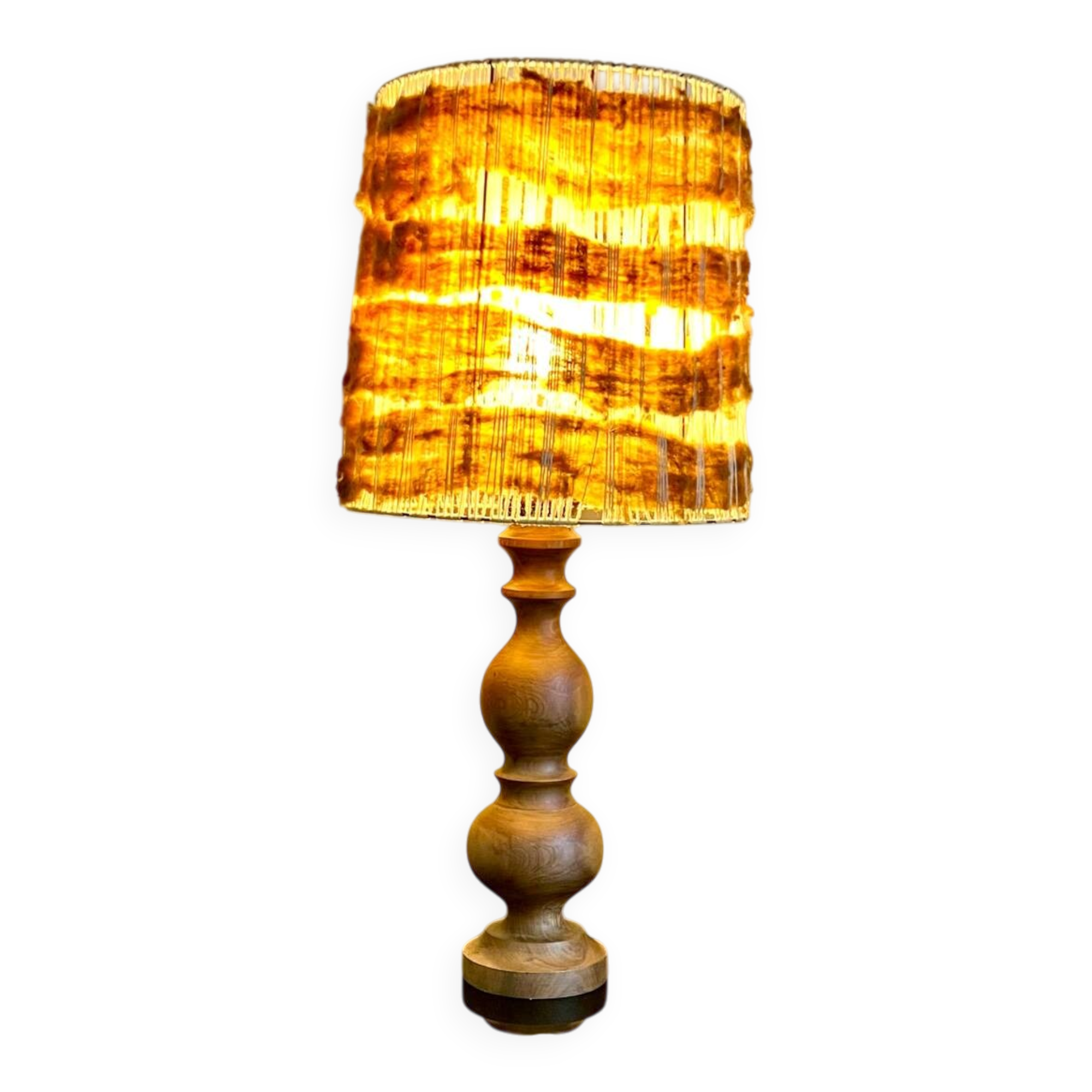 Vintage / bohemian chic wooden lamp