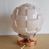 Table lamp in Cubic cubic pink opaline very graphic