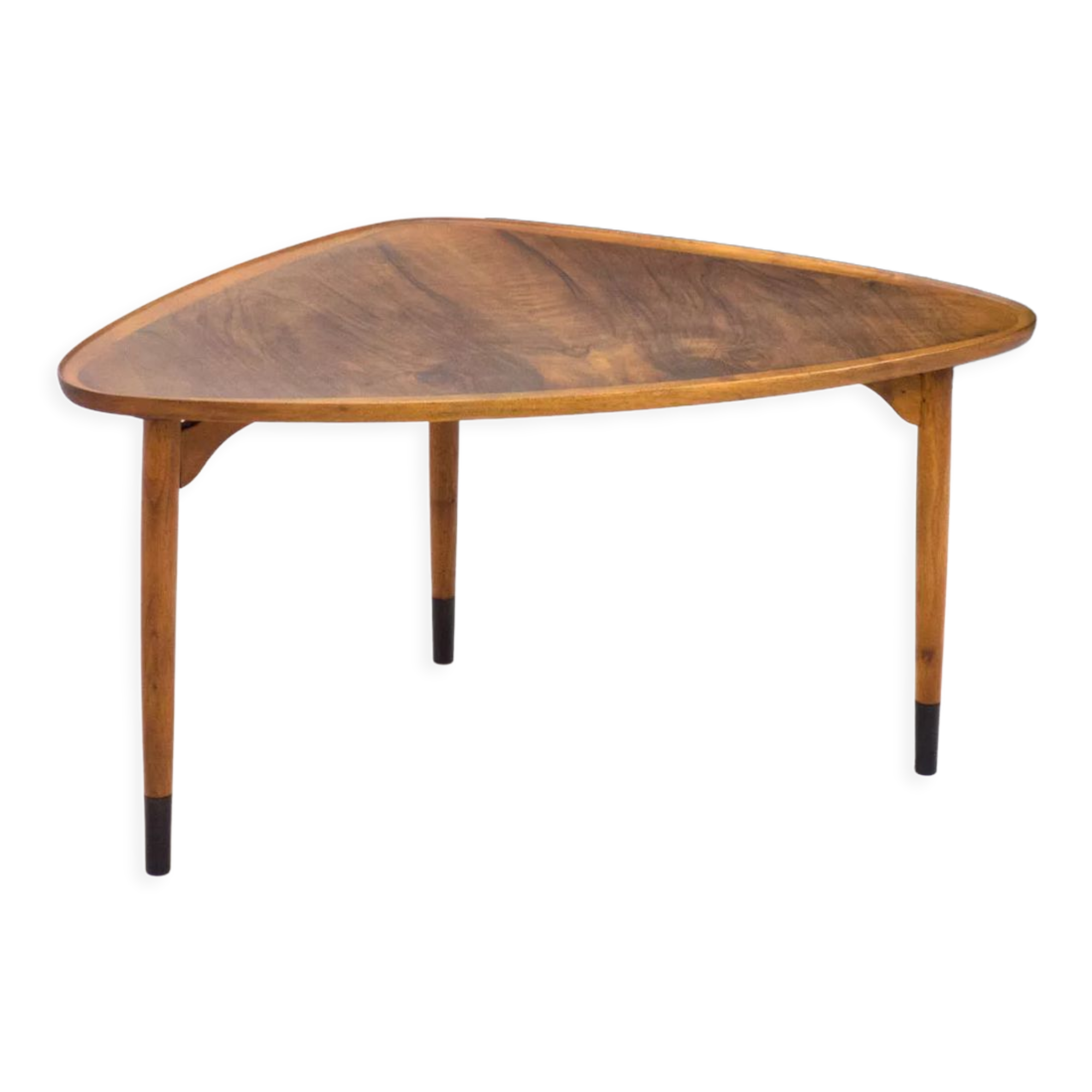 Vintage walnut ‘guitar pick’ coffee table