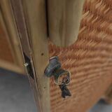 Armoire en bambou et rotin du milieu du siècle, Italie vers 1960