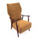 Yellow vintage armchair in bouclé fabric, Denmark, 1960s. After restoration.