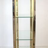 Brass Chrome Design Shelf by Renato Zevi for Romeo Rega