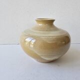 Ceramic stoneware ball vase signed (signature to be identified)