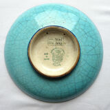 enamel plate, signed LONGWY, Flowers, model "Peonies"