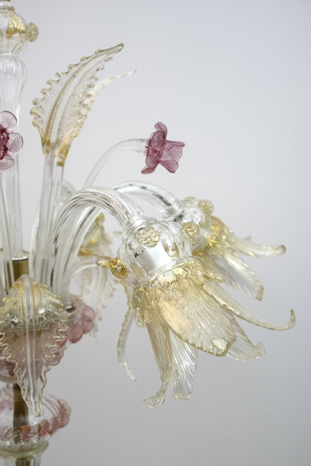 Ca'Rezzonico Blown Murano Glass 6 Arms Floor Lamp, Italy, 1950s