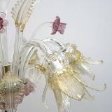 Ca'Rezzonico Blown Murano Glass 6 Arms Floor Lamp, Italy, 1950s