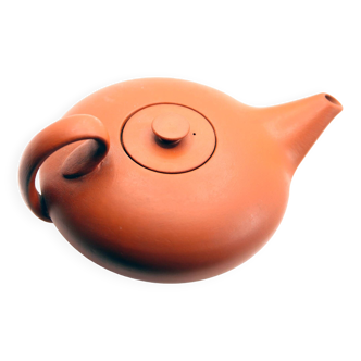 Old handmade earthenware teapot from Neuchâtel pottery, Switzerland