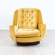 Space Age, lounge chair, 1970s, golden yellow.