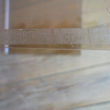 Trio of plexi nesting tables signed Michel Dumas